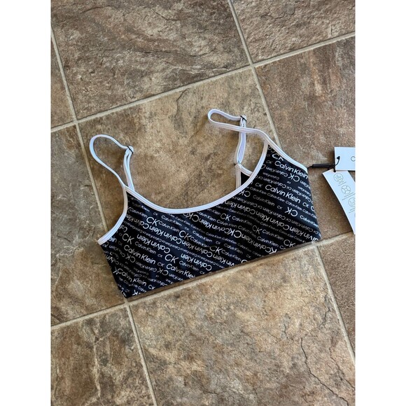 Calvin Klein Logo Bikini Swim Top Size Small - Picture 4 of 8